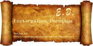 Esztergályos Dorottya névjegykártya